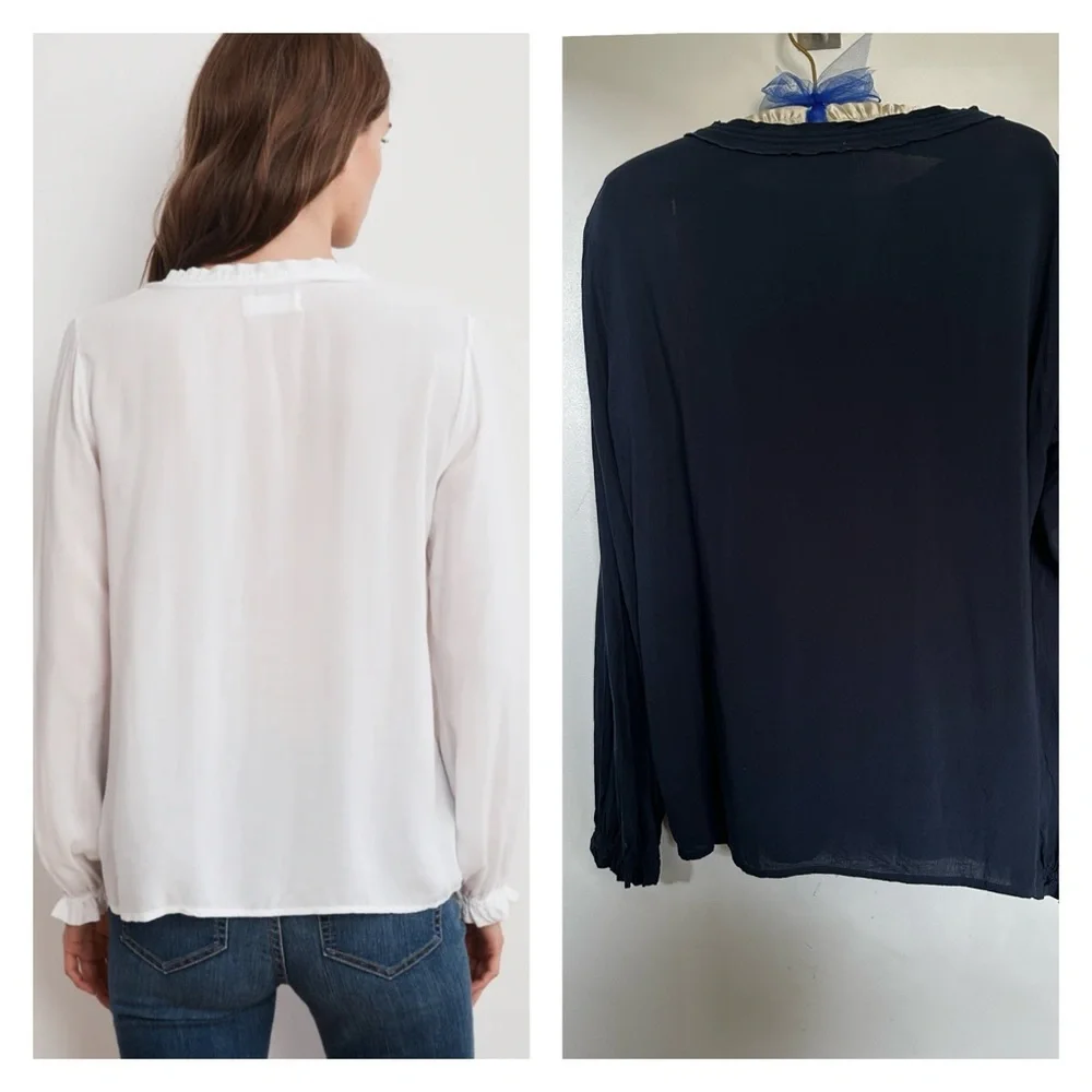 Velvet Samantha Rayon Challis Peasant Top by GRAHAM & SPENCER EUC - Picture 2 of 6